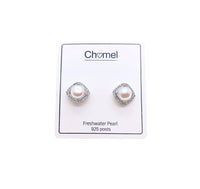 Freshwater Pearl & Cubic Zirconia Earrings