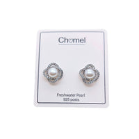 Freshwater Pearl  & Cubic Zirconia Earrings