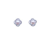 Freshwater Pearl  & Cubic Zirconia Earrings