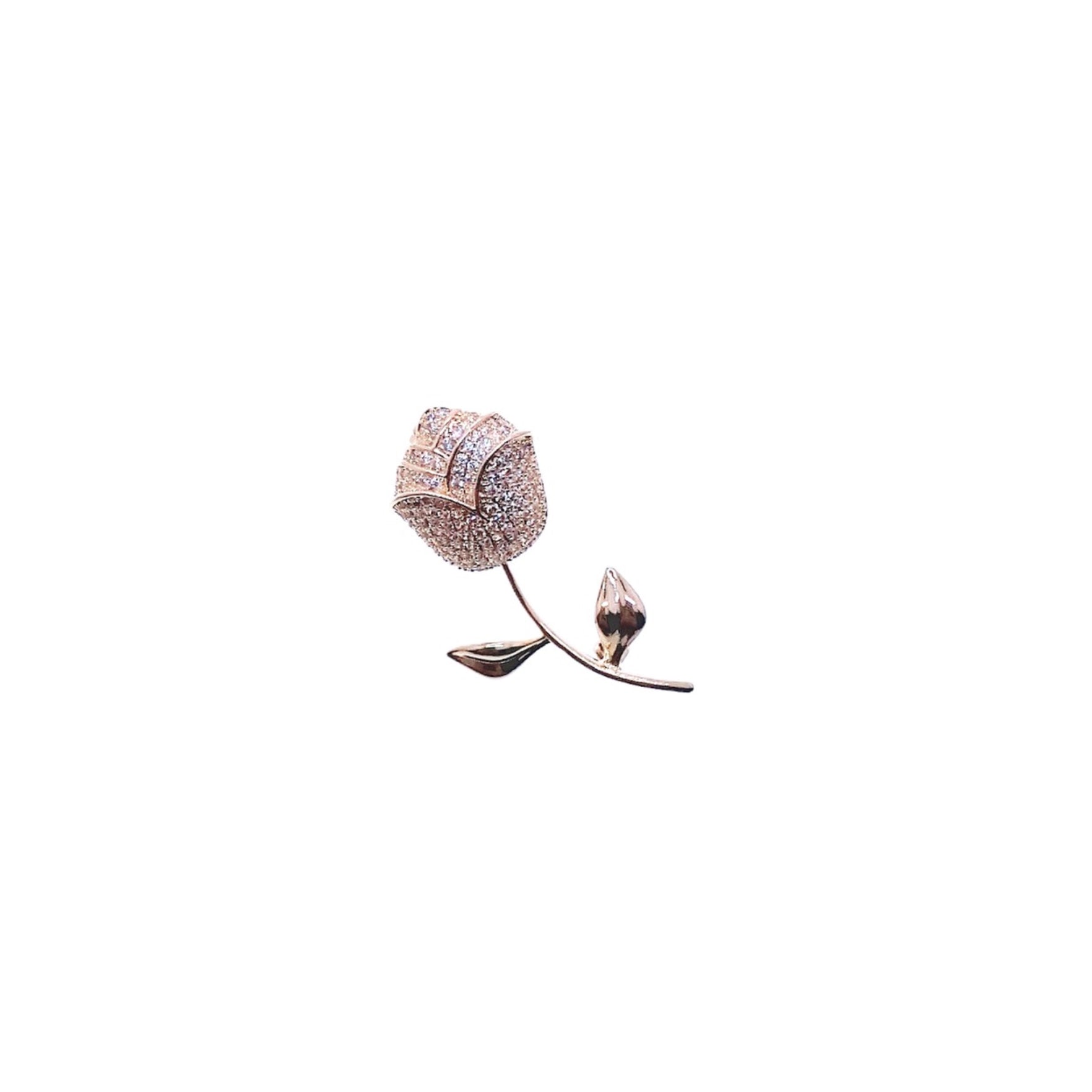 Flower Cubic Zirconia Brooch