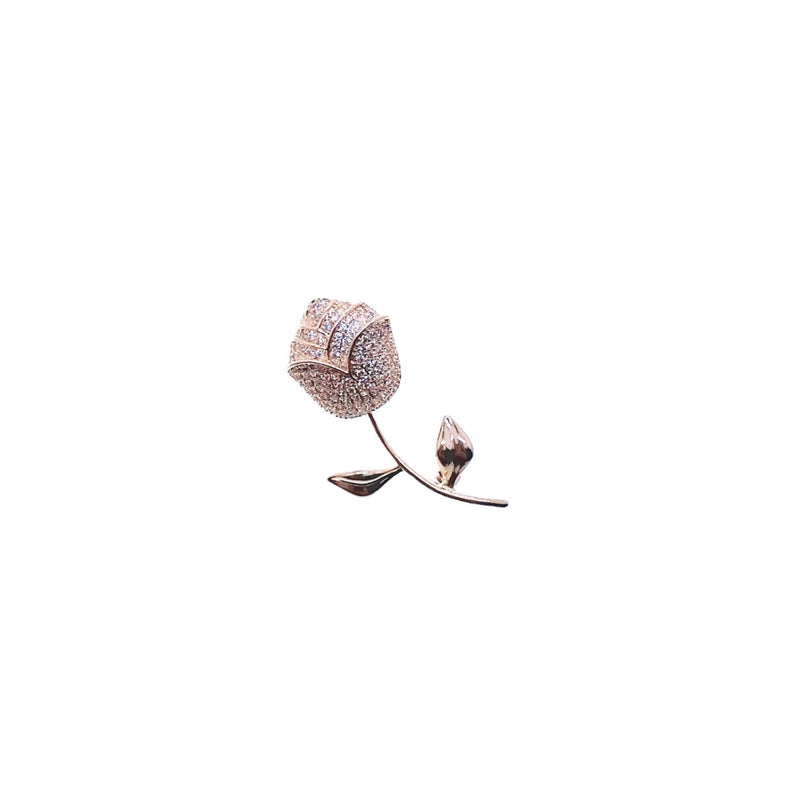 Flower Cubic Zirconia Brooch