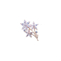 Flower Cubic Zirconia Brooch