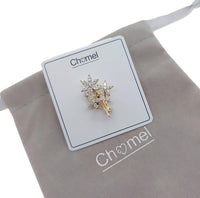Flower Cubic Zirconia Brooch