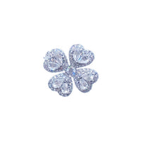 Clover Leaf Cubic Zirconia Brooch