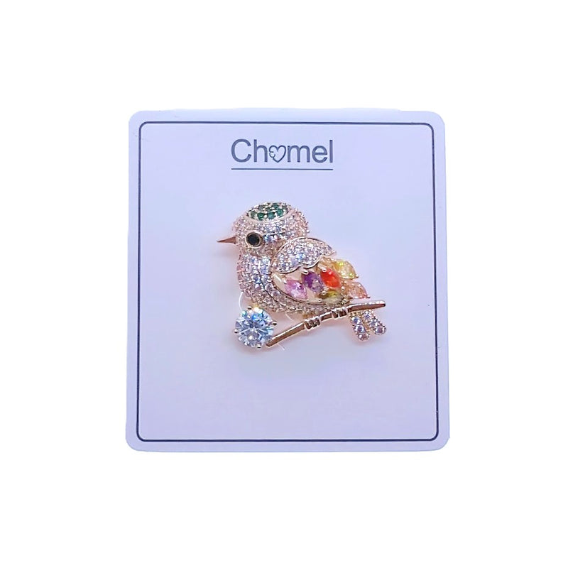 Bird Cubic Zirconia Brooch