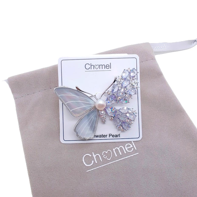 Butterfly Freshwater Pearl & Mother of Pearl Brooch