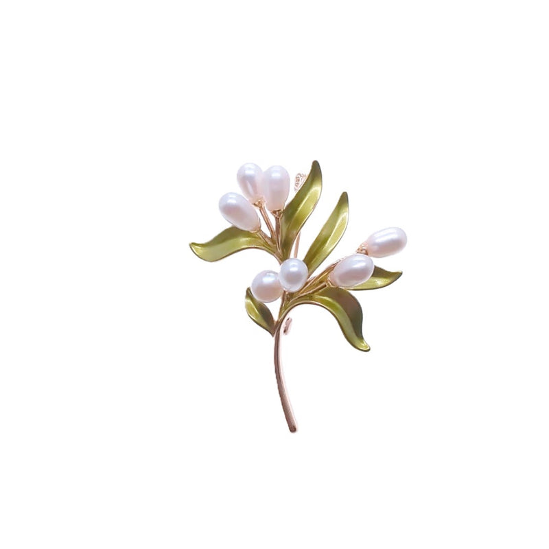 Flower Bouquet Freshwater Pearl Brooch