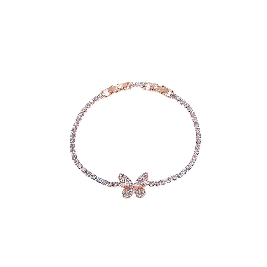 Butterfly Cubic Zirconia Tennis Bracelet - CHOMEL