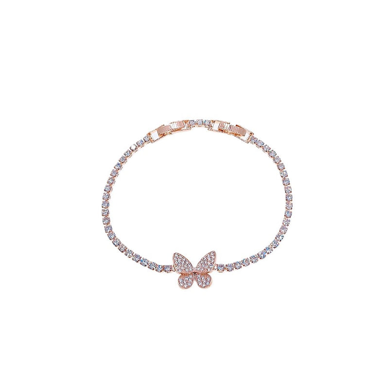 Butterfly Cubic Zirconia Tennis Bracelet - CHOMEL