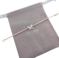 Butterfly Cubic Zirconia Tennis Bracelet - CHOMEL