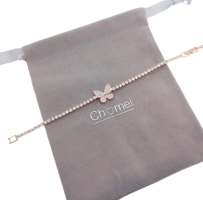 Butterfly Cubic Zirconia Tennis Bracelet - CHOMEL