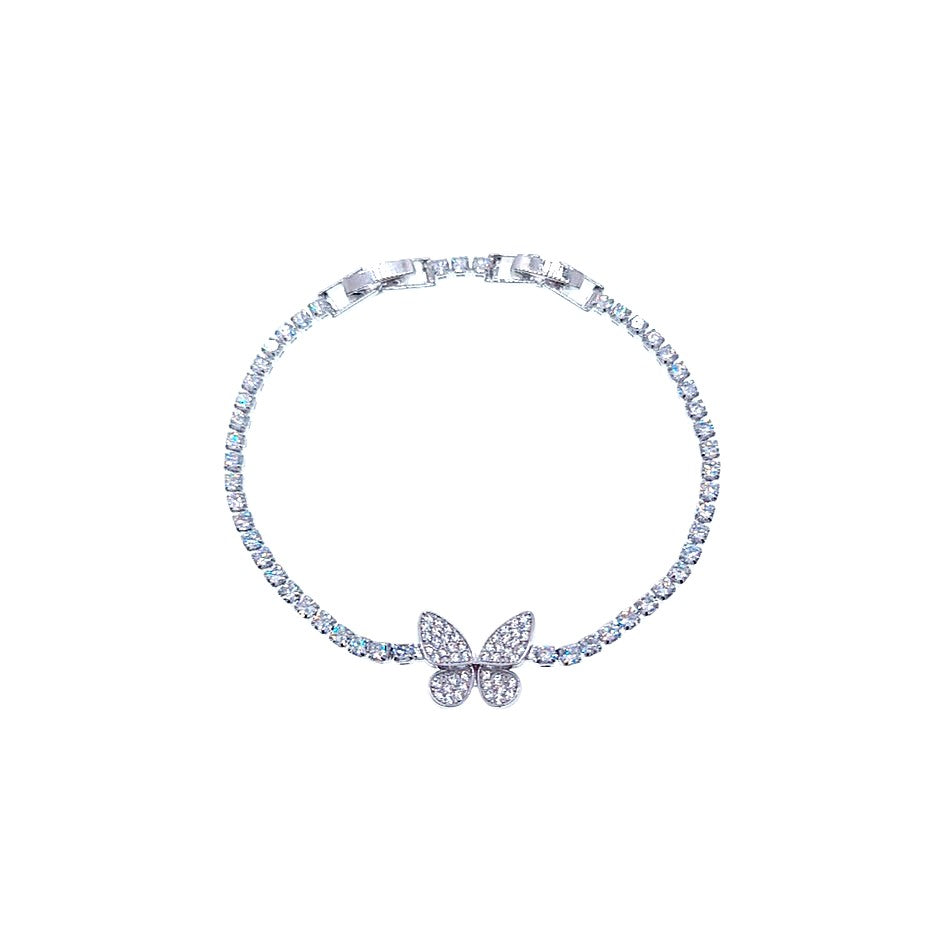 Butterfly Cubic Zirconia Tennis Bracelet - CHOMEL