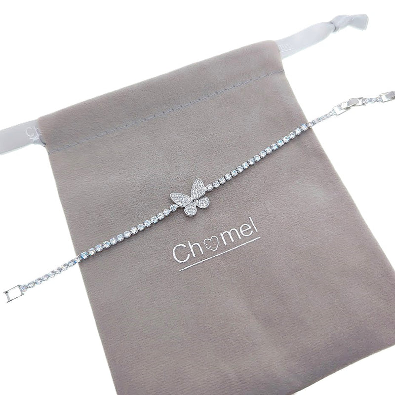 Butterfly Cubic Zirconia Tennis Bracelet - CHOMEL
