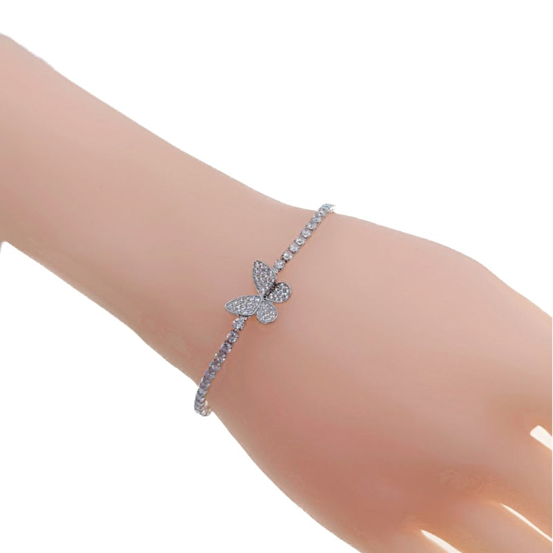 Butterfly Cubic Zirconia Tennis Bracelet - CHOMEL