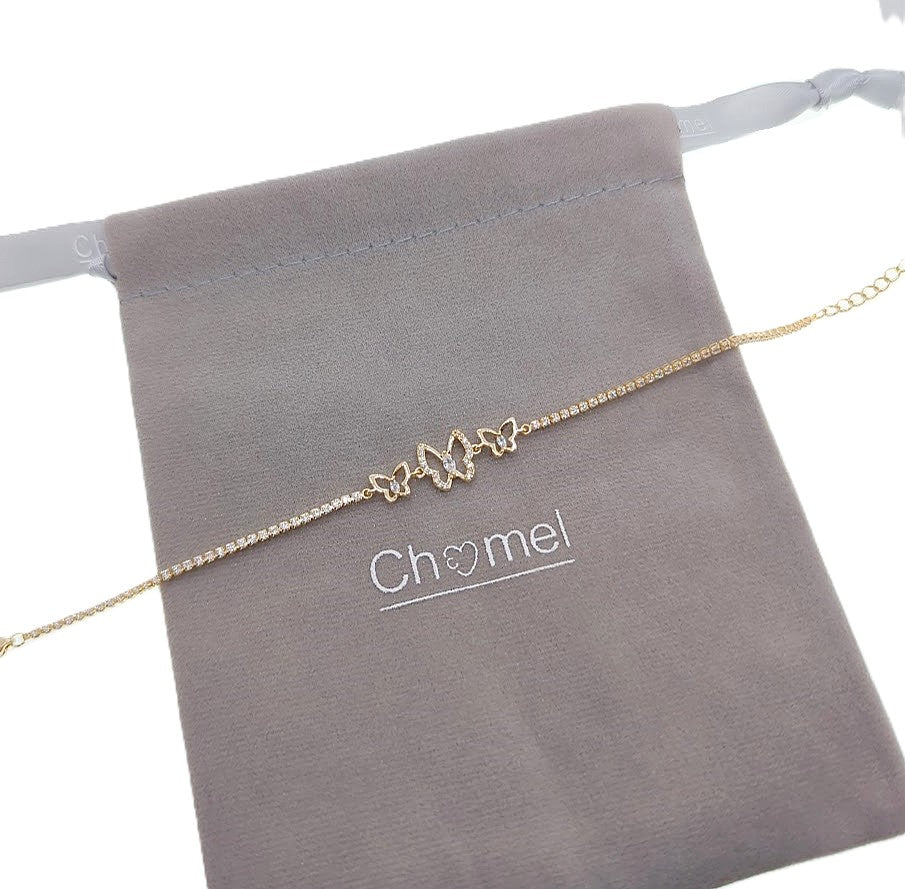 Butterfly Cubic Zirconia Bracelet - CHOMEL