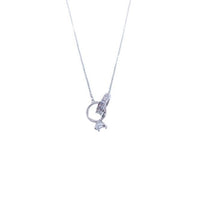 Interlocking Ring Cubic Zirconia Necklace - CHOMEL