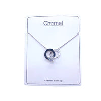 Interlocking Ring Cubic Zirconia Necklace - CHOMEL