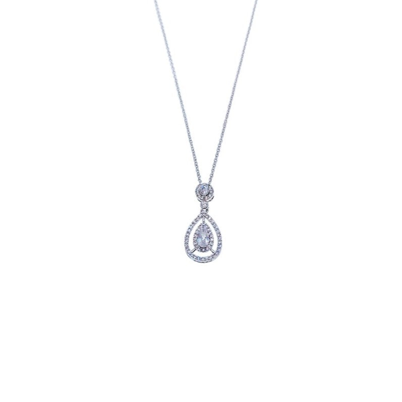 Teardrop Cubic Zirconia Necklace - CHOMEL
