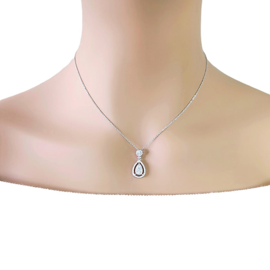 Teardrop Cubic Zirconia Necklace - CHOMEL