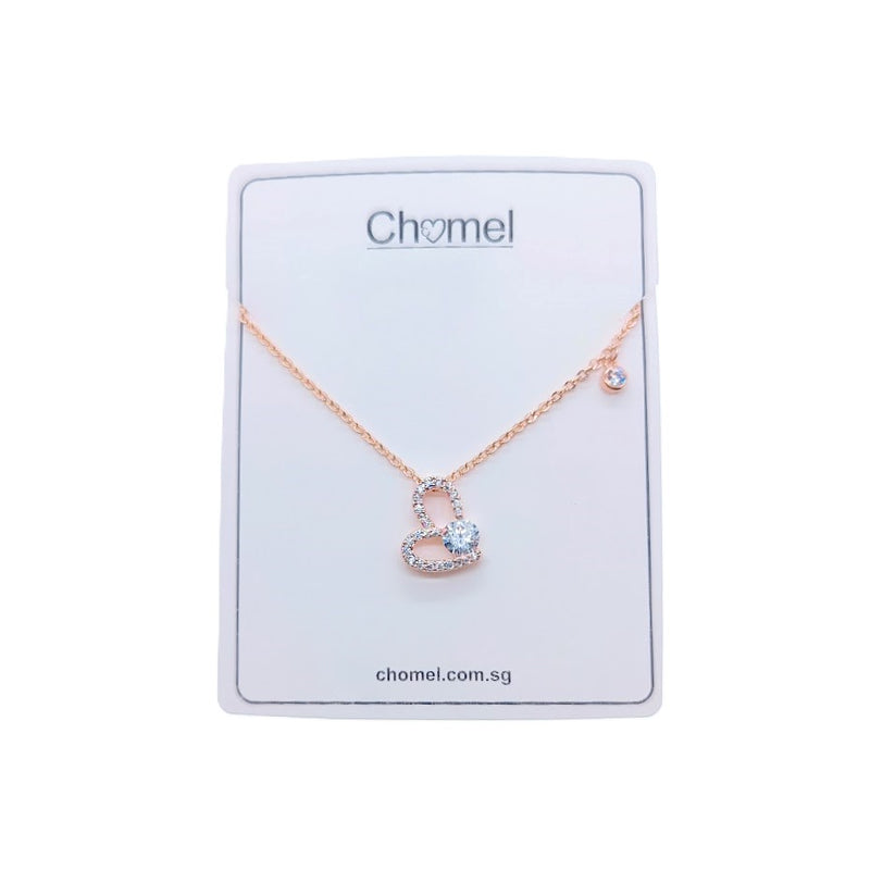 Heart Cubic Zirconia Necklace - CHOMEL