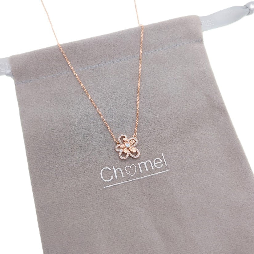 Flower Cubic Zirconia  Necklace - CHOMEL