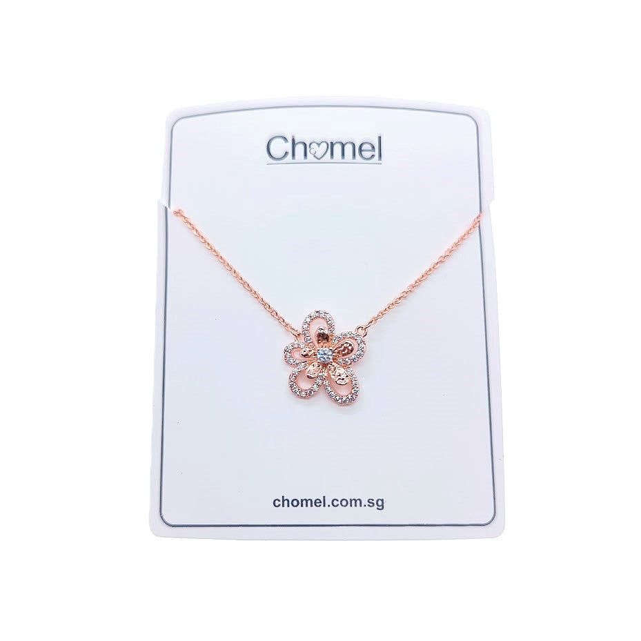 Flower Cubic Zirconia  Necklace - CHOMEL