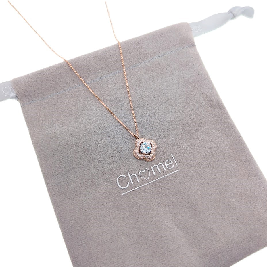 Clover Cubic Zirconia  Necklace - CHOMEL
