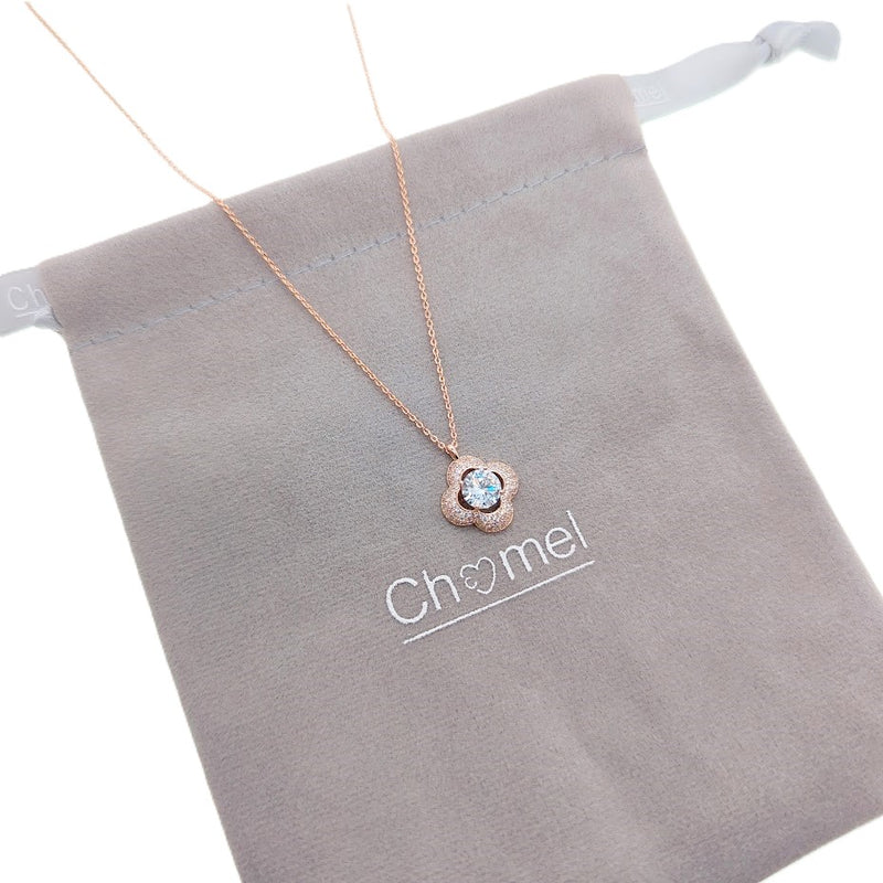 Clover Cubic Zirconia  Necklace - CHOMEL