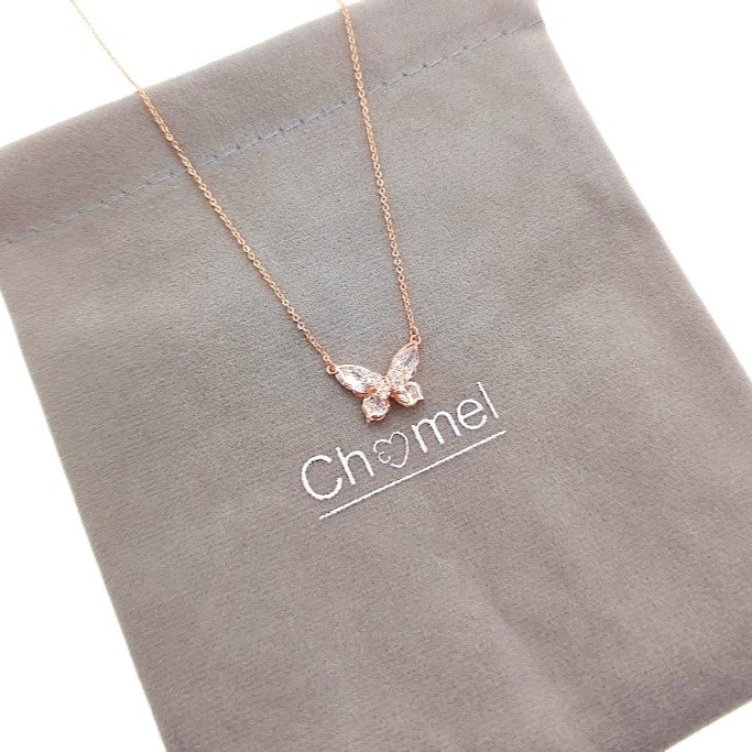 Butterfly Cubic Zirconia Necklace - CHOMEL