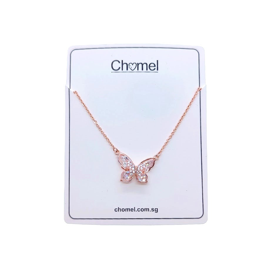 Butterfly Cubic Zirconia Necklace - CHOMEL