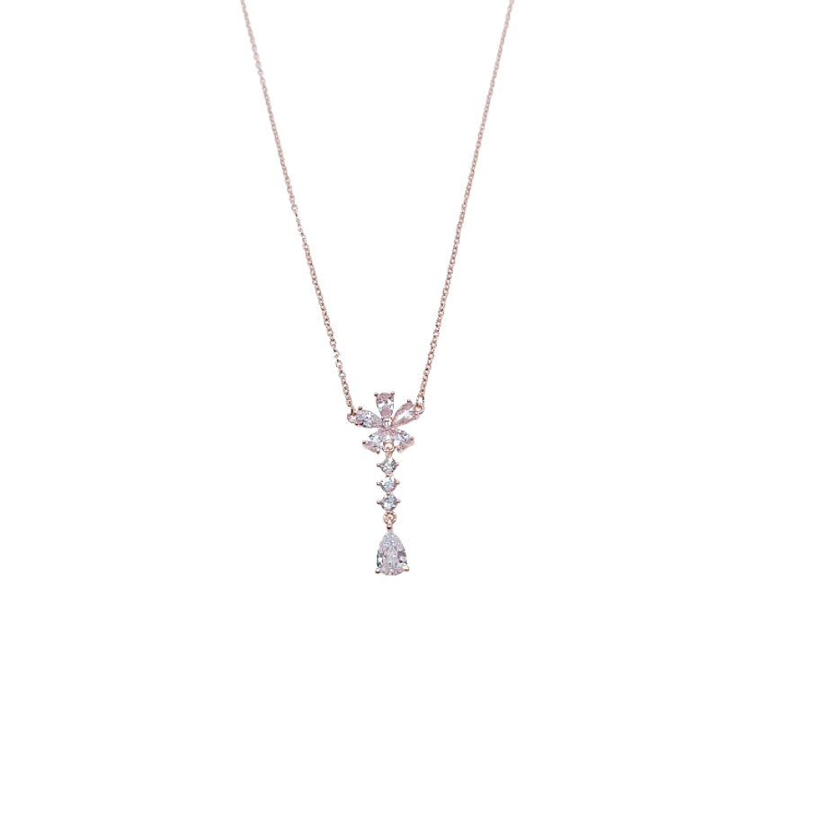 Flower Cubic Zirconia  Necklace - CHOMEL
