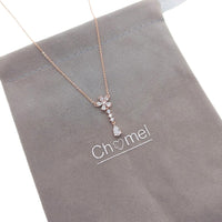 Flower Cubic Zirconia  Necklace - CHOMEL