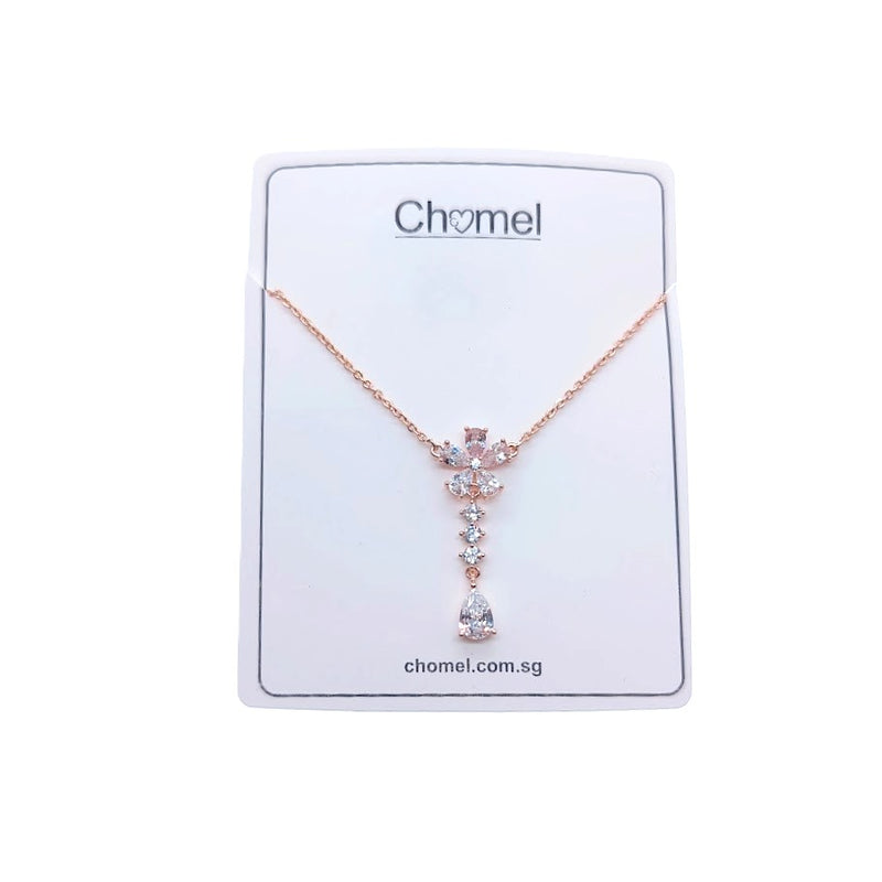 Flower Cubic Zirconia  Necklace - CHOMEL