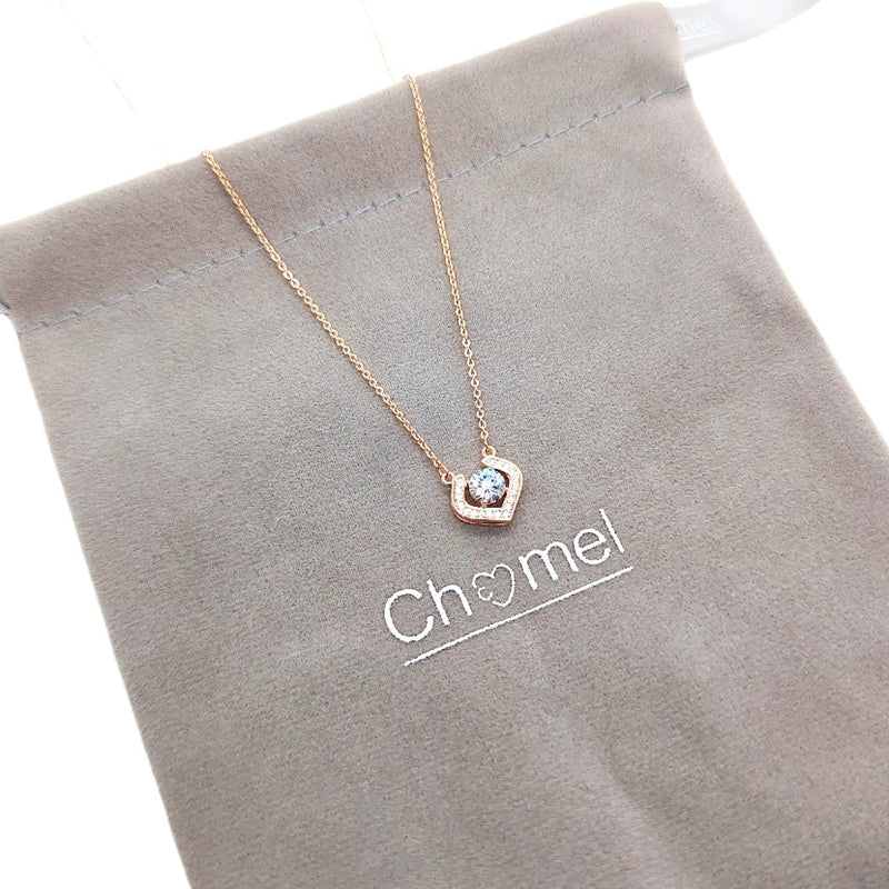 Horseshoe Cubic Zirconia  Necklace - CHOMEL