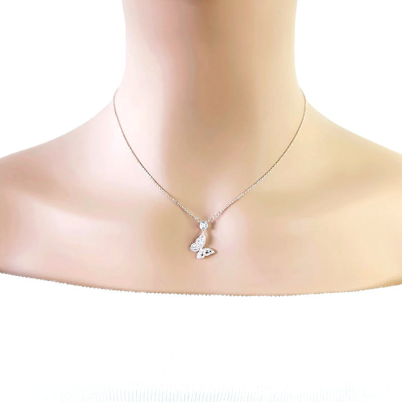 Butterfly Cubic Zirconia Necklace - CHOMEL