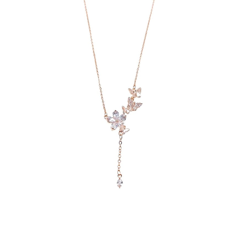 Butterfly Cubic Zirconia Necklace - CHOMEL