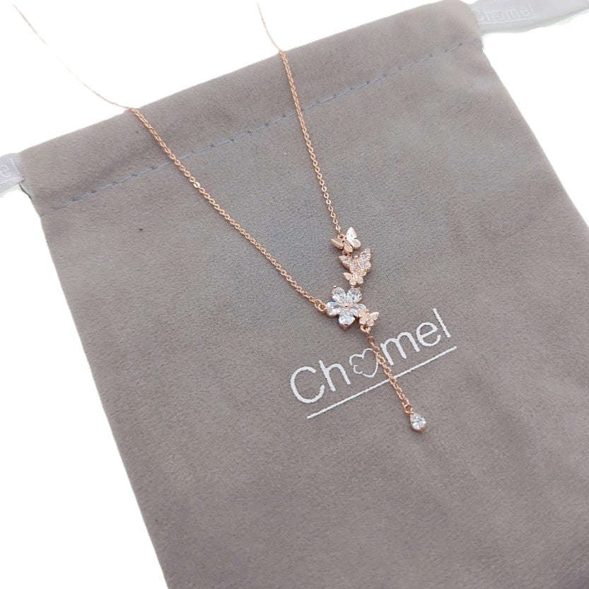 Butterfly Cubic Zirconia Necklace - CHOMEL