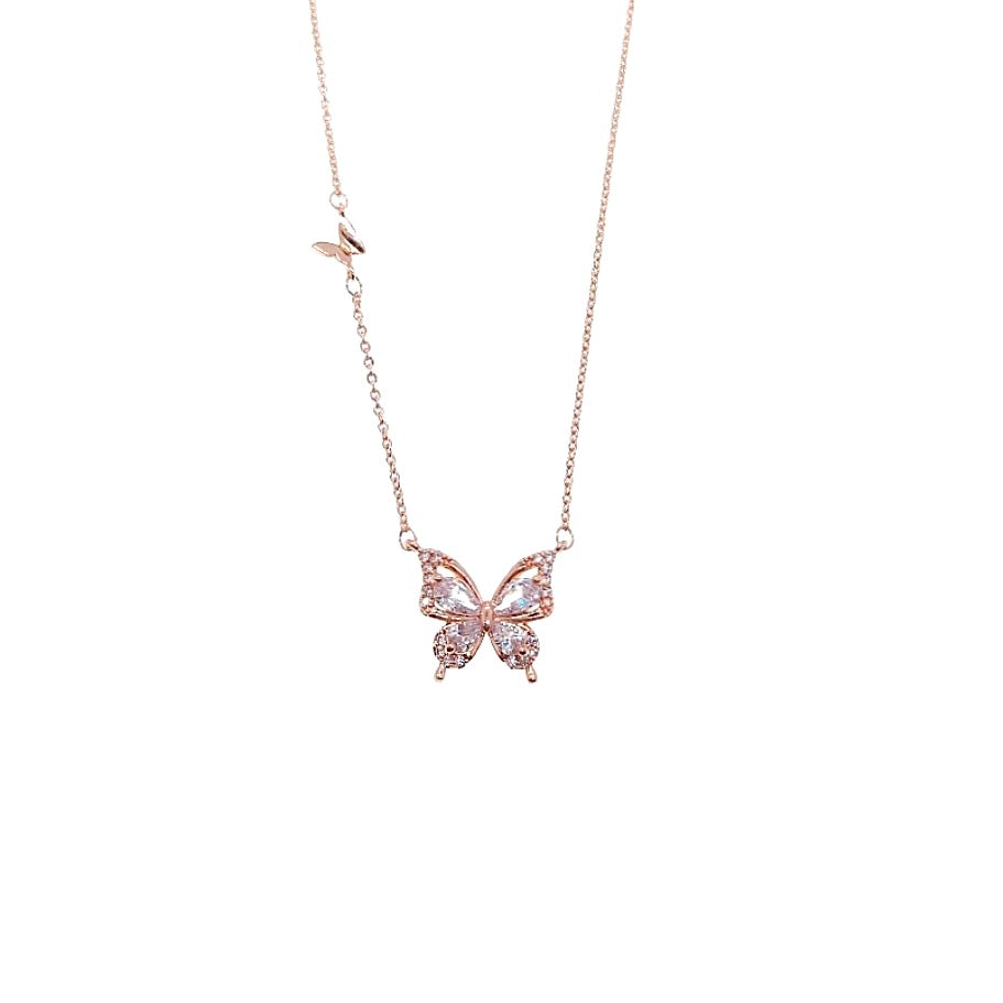 Butterfly Cubic Zirconia Necklace - CHOMEL