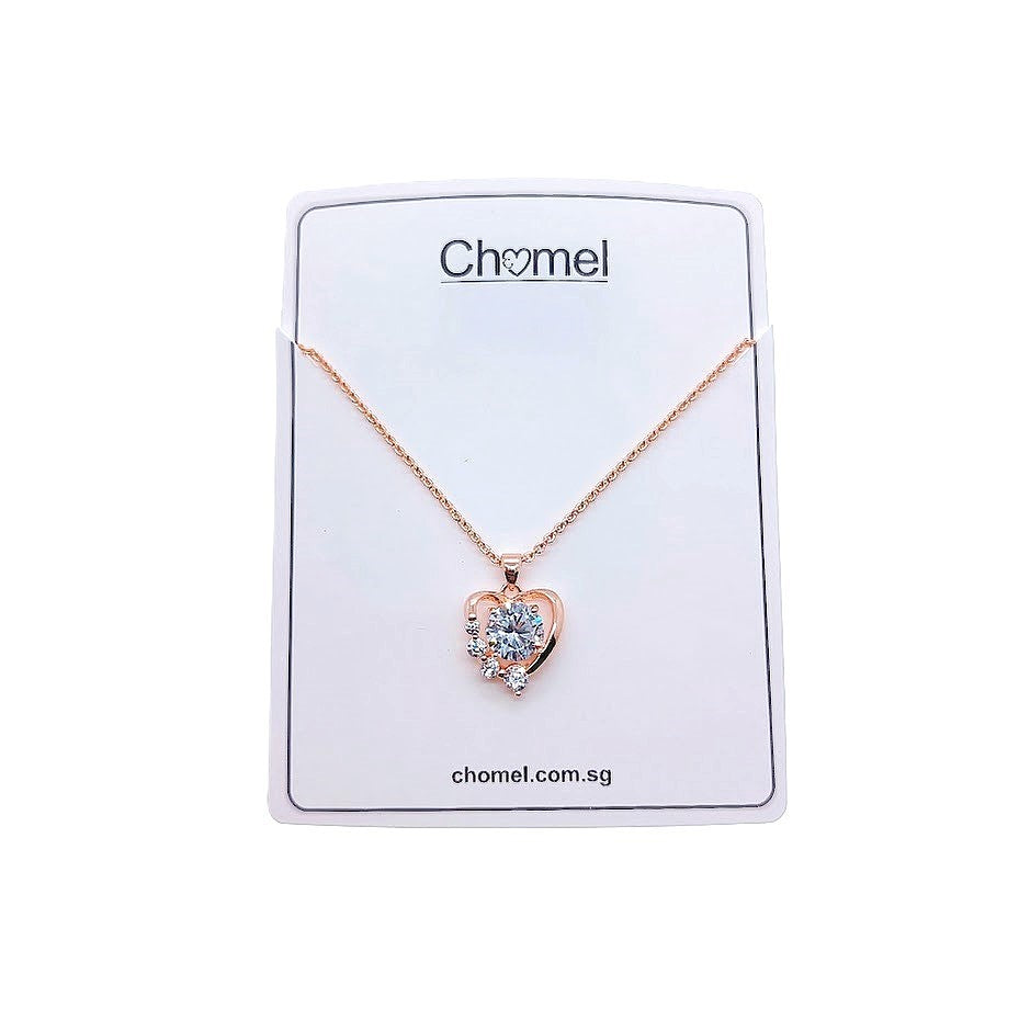 Heart Cubic Zirconia Necklace - CHOMEL