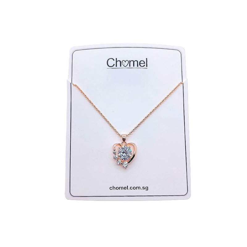 Heart Cubic Zirconia Necklace - CHOMEL