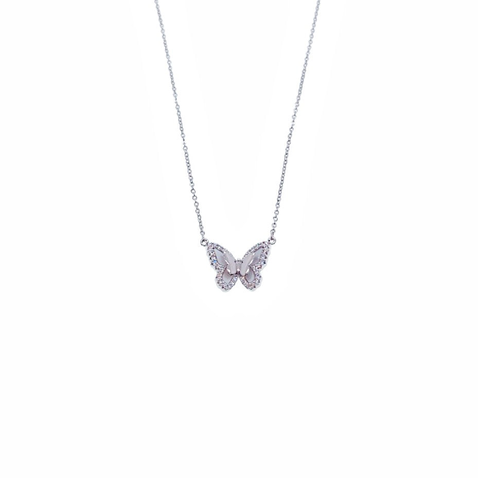 Butterfly Mother Of Pearl Necklace - CHOMEL