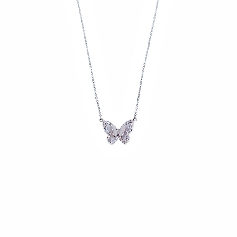 Butterfly Mother Of Pearl Necklace - CHOMEL