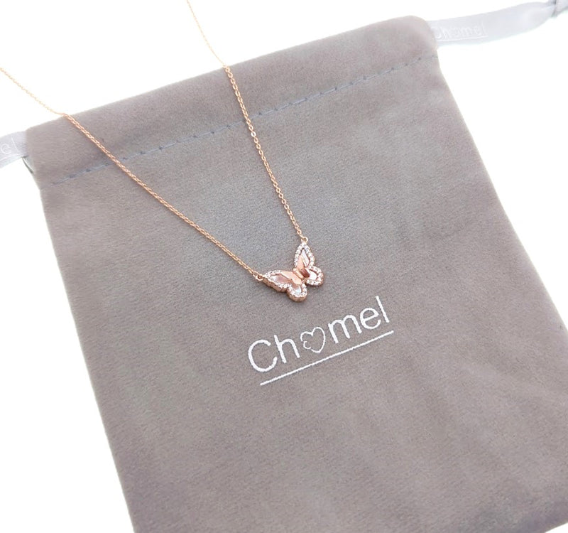 Butterfly Mother Of Pearl Necklace - CHOMEL