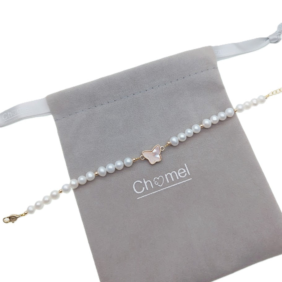 Freshwater Pearl Chain Bracelet - CHOMEL