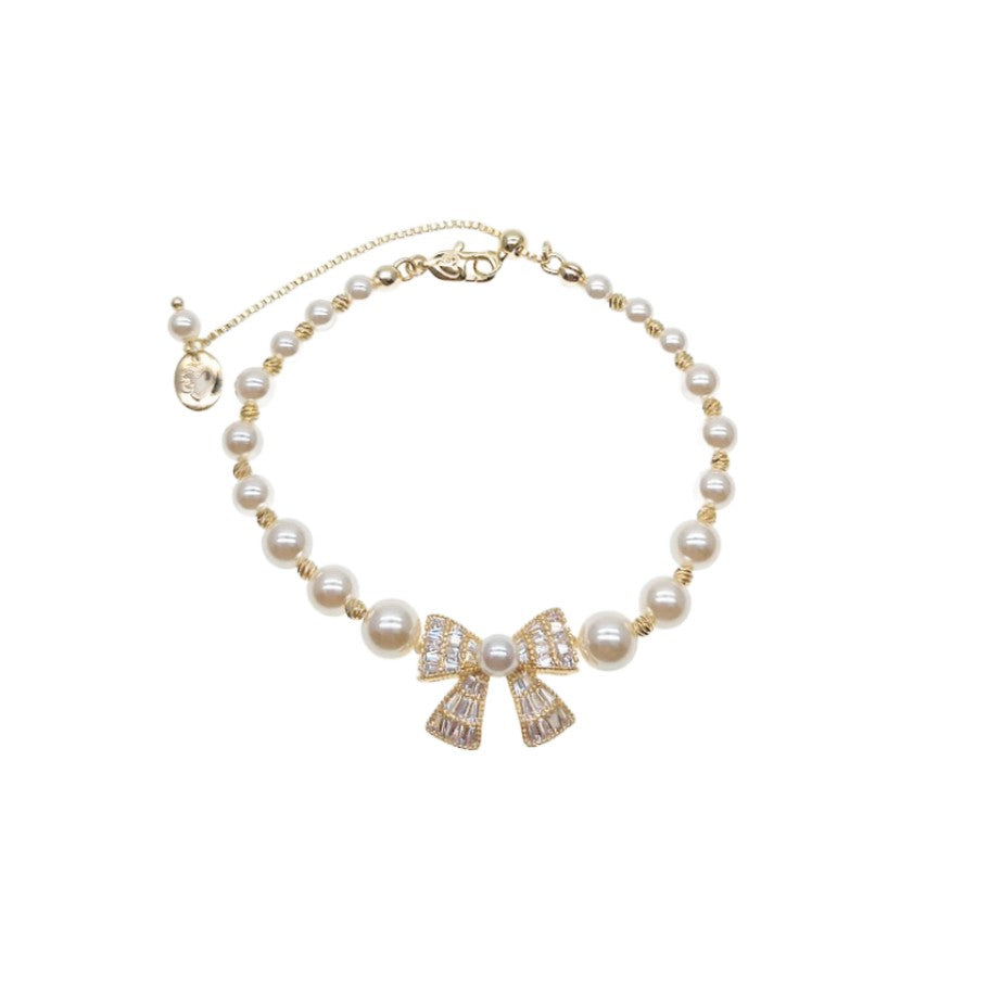 Simulated Pearl Chain Bracelet - CHOMEL