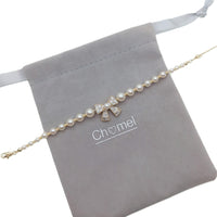 Simulated Pearl Chain Bracelet - CHOMEL