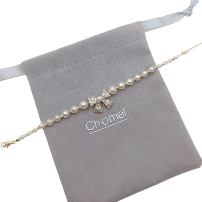 Simulated Pearl Chain Bracelet - CHOMEL