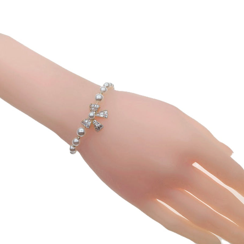 Simulated Pearl Chain Bracelet - CHOMEL
