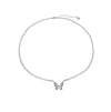 Butterfly Mother Of Pearl & Cubic Zirconia Necklace - CHOMEL