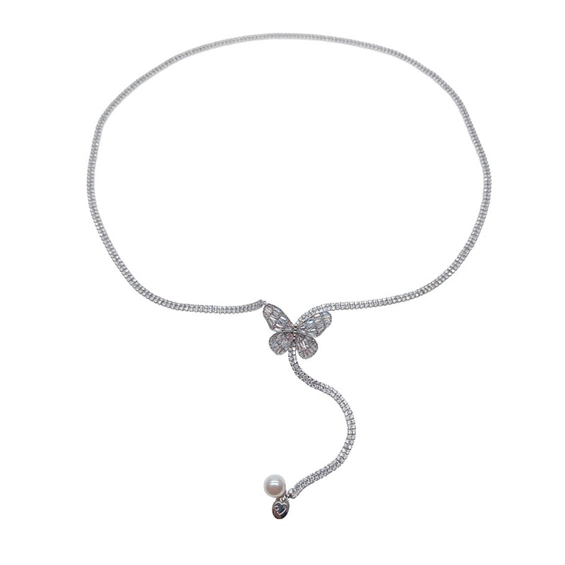 Butterfly Cubic Zirconia Necklace - CHOMEL